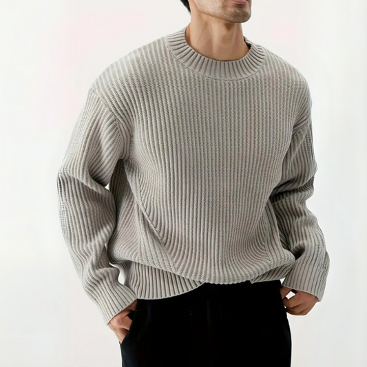 Maglione argento rigato