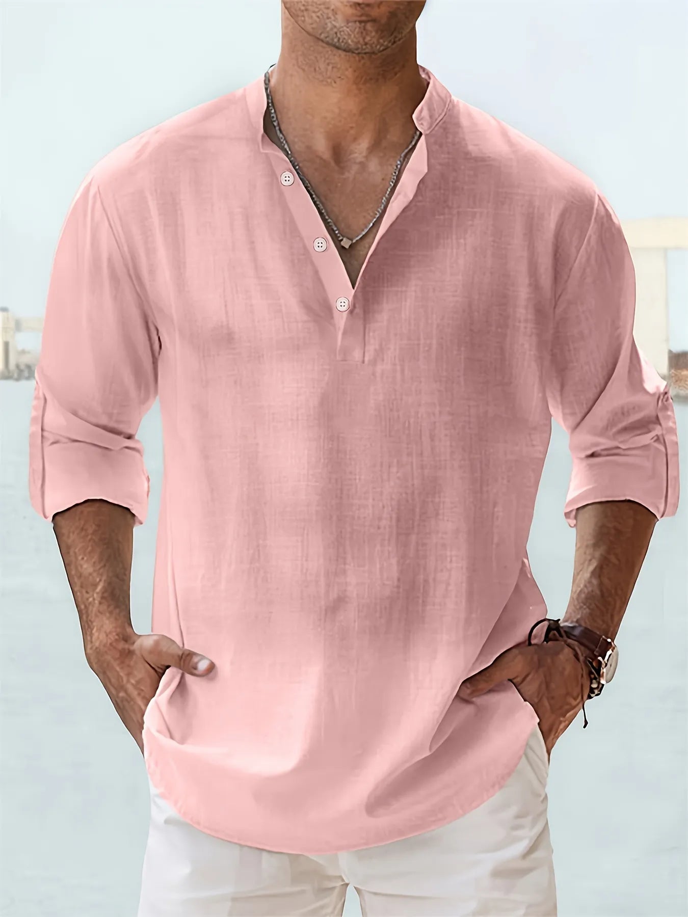 Camicia Lino maniche lunghe